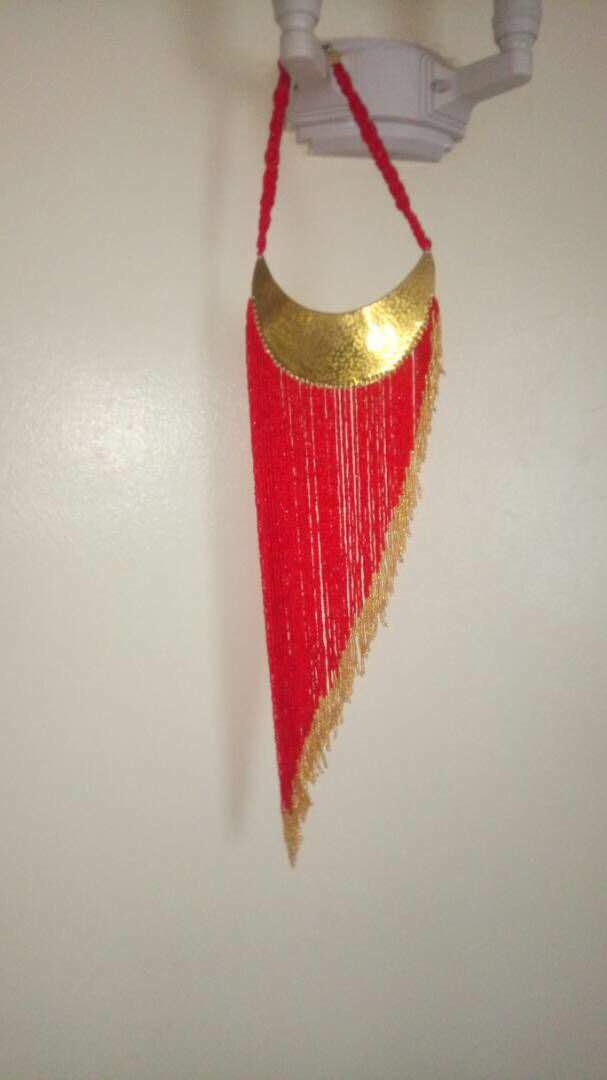 Brass beaded necklace