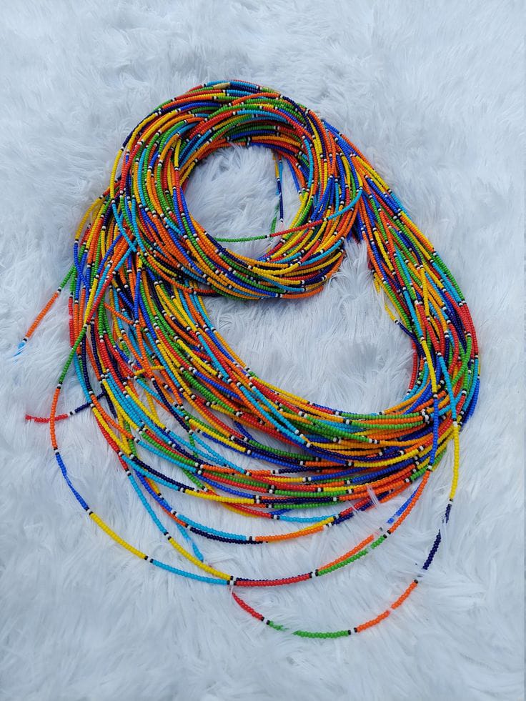 Fine beaded waist beads/necklace