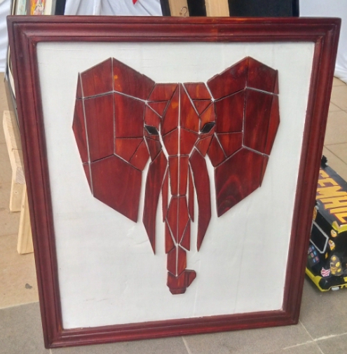 Handmade elephant head art